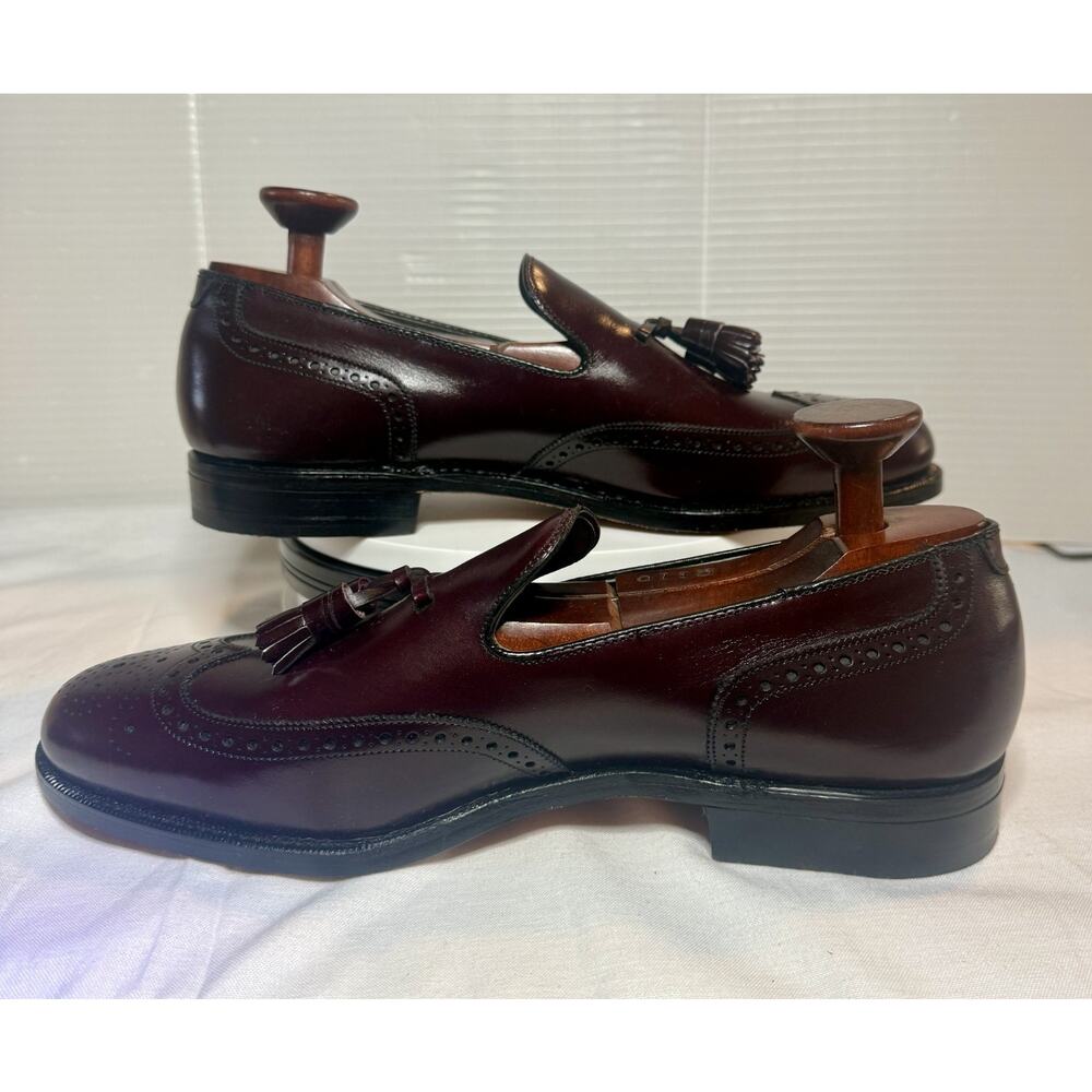 Vintage Barrie Ltd 613 Tassel Loafers Burgundy 11D Custom Grade Dress Shoes